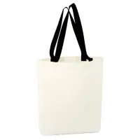 Geantă canvas - model tote cu mâner negru - Default Title
