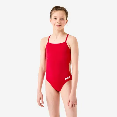 Costum de baie întreg înot Arena solid Roșu Fete