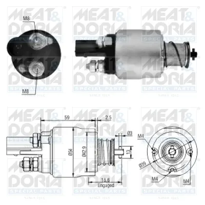 Solenoid Electromotor Potrivit Audi A3, A4 B6, A6 C5, Tt; Seat Altea, Altea Xl, Cordoba, Ibiza Iii, Ibiza Iv, Ibiza Iv Sc, Leon, Toledo Iii; Skoda Fabia I, Fabia Ii 1.4-3.6 12.99