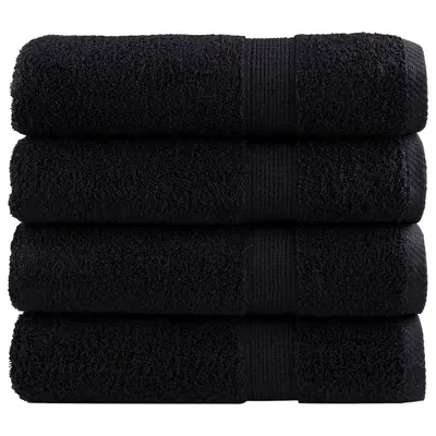 Gossi prosoape de maini premium solund 4 buc. negru 50x100cm 600 gsm