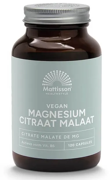 Vegan Magnesium Citrat Malat, 120 capsule, Mattisson Healthstyle
