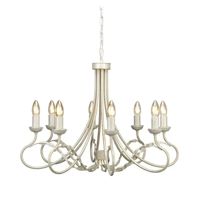 Corp de iluminat suspendat, lustra Olivia 8 Light Chandelier – Ivory/Gold