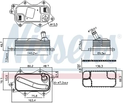 Radiator ulei termoflot potrivit JEEP WRANGLER IV 2.0 11.17