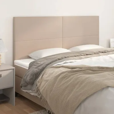 vidaXL Tăblie de pat Cappuccino 180x5x118/128 cm piele ecologică