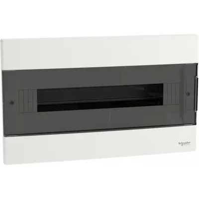 Tablou cu montaj incastrat, 1x18 Module, usa fumurie, cu 2 blocuri terminale Schneider EZ9EUA118