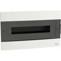 Tablou cu montaj incastrat, 1x18 Module, usa fumurie, cu 2 blocuri terminale Schneider EZ9EUA118