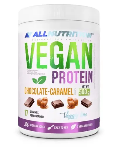 Vegan Protein, ciocolată și caramel , 500 g, AllNutrition