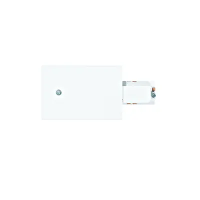 3-phase Feed-in recessed white, plastic, links