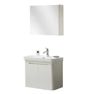 Set mobilier baie Rio suspendat 3 piese alb 70 cm