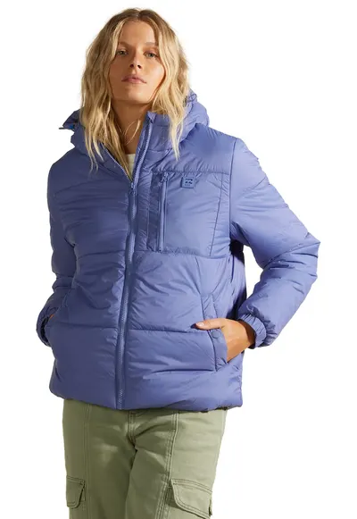 Geaca cu vatelina pentru trekking Transport Puffer 3 - Albastru lavanda