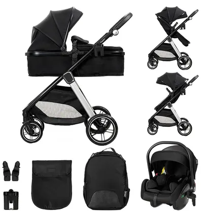 Cărucior 3 în 1 Lorelli - Aspen, Black