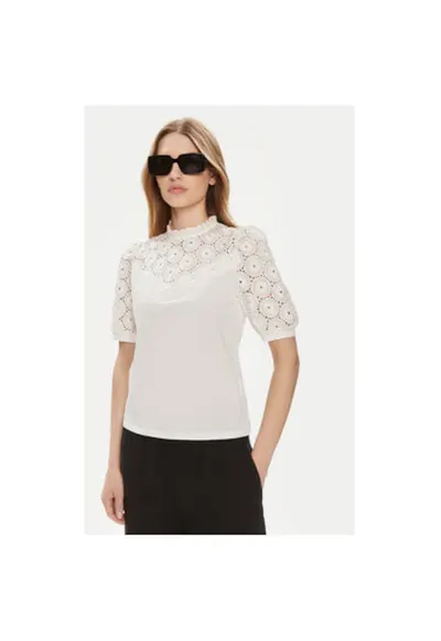 Bluza dama 241-DULIE - Bumbac - Ecru - Ecru