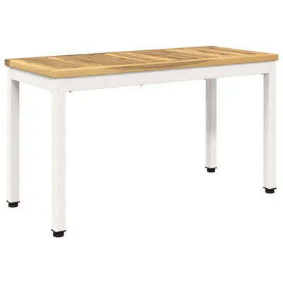 vidaXL Bancă de grădină 80,5 x 35 x 45 cm Lemn Solid de Acacia Alb