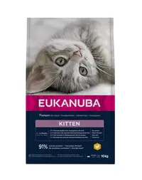EUKANUBA Cat Kitten All Breeds Healthy Start Chicken & Liver Hrana uscata pentru pisici junior, cu pui si ficat 10 kg