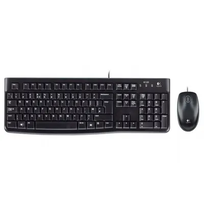 Kit Tastatura Mouse Wired USB Logitech MK120, Negru