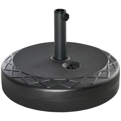 Outsunny Bază Rotundă pentru Umbrelă Φ55cm 30kg Bază 38-48 mm Stalpi Negri