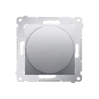 Lampa semnalizare LED ,lumina verde ,silver mat metalic
