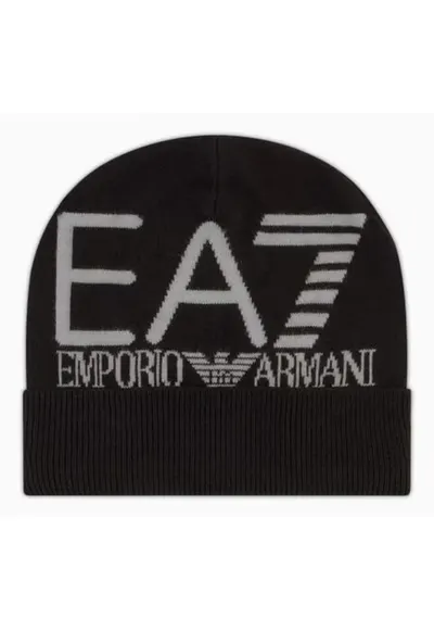 Caciula barbati - Emporio Armani - model 7X00006AF11994 MC041 - acril - neagra - marimea