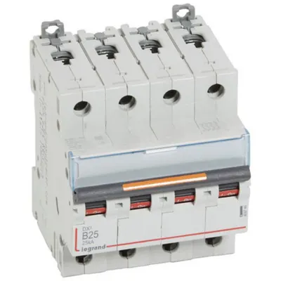 Disjunctor DX³-4P-400V~-25A-25kA-curba B - 4M