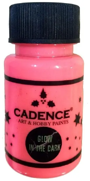 Vopsea acrilică strălucitoare în întuneric Cadence - Pink 579, 50 ml