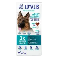 Hrana uscata pentru caini Loyalis Adult Sensitive cu miel 3 kg