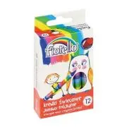 Creioane cerate Fiorello Jumbo 170-2209, triunghiulare, 12 culori, blister carton