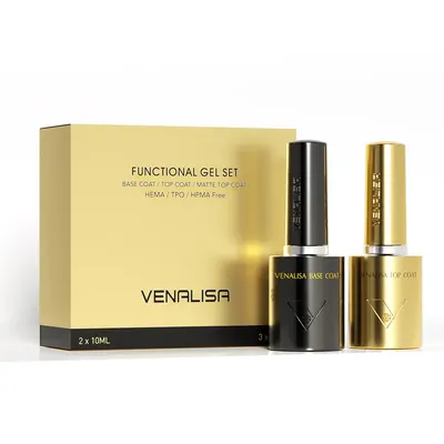 Set Venalisa Base coat si Diamond Top Coat Premium KIT HEMA FREE, TPO FREE