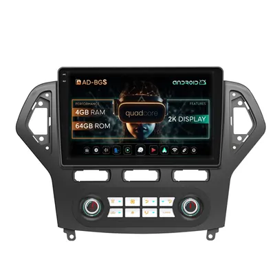 Navigatie 2K Ford Mondeo (2007-2010) Clima Automata, Android, S-Quadcore 4GB RAM + 64GB ROM, 10.36 Inch - AD-BGS100042K+AD-BGRKIT127