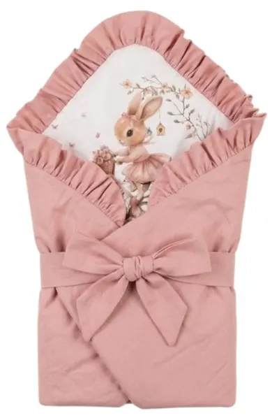 Scutec de unică folosință 2 în 1 Bambino Casa - Rosa Rabbit on Bicycle