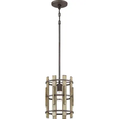Lampa suspendata Wood Hollow 1 Light Mini Pendant