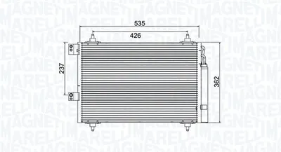 Radiator AC condensator cu uscator potrivit CITROEN C4, C4 I; PEUGEOT 307 1.4-2.0D 08.00-07.11