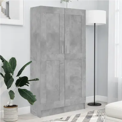 vidaXL Bibliotecă, gri beton, 82,5 x 30,5 x 150 cm, lemn prelucrat