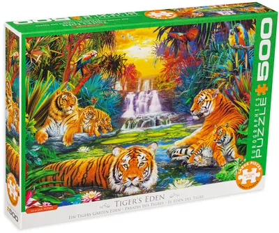 Puzzle Eurographics din 500 XXL de piese - Tiger's Eden