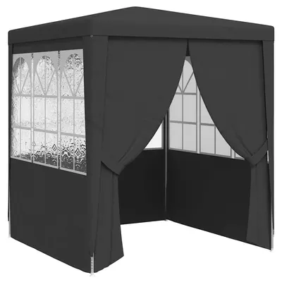 vidaXL Cort de petrecere profesional cu pereți antracit 2x2 m 90 g/m²
