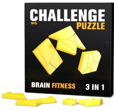 Puzzle 3 în 1 IQ - Challenge Puzzle N5, 5 piese