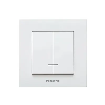 Comutator cu LED Karre Plus Panasonic alb