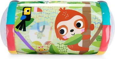 Jucărie de împins și târât pentru bebeluși, cu zornăitoare Bright Starts - Roll-Along Rainforest