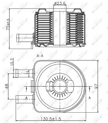 Termoflot Radiator Ulei (95x67x102, cu Garnitura) Citroen Berlingo, C4 I, C5, C5 I, C5 Ii, C8, Evasion, Jumper, Jumpy, Xantia, Xsara, Xsara Picasso; Peugeot 206, 206 Sw, 306, 307, 307 Sw, 406, 407 2.0