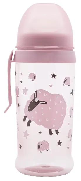 Sticlă sport cu vârf moale Lorelli My Friend - 350 ml, Mellow Rose
