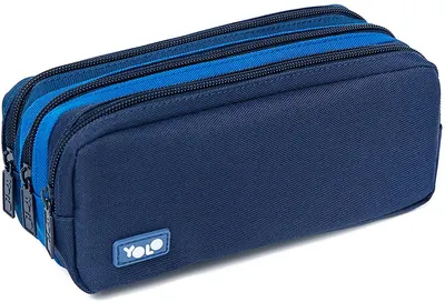 Penar școlar YOLO - Dark Blue, 3 fermoare