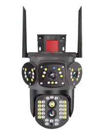 Camera de supraveghere 3 IN 1 M145 Tripla 6K cu 6 Megapixeli Wireless Rotire automata Inteligent tracking Supravegheaza 3 zone simultan