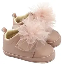 Pantofi pentru bebeluși Funny Baby - Premium, mărimea17, 4-8 luni, balerine, cenuşă de trandafir