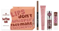 Essence Set cadou pentru buze Toffee Talk Brown, 4 piese