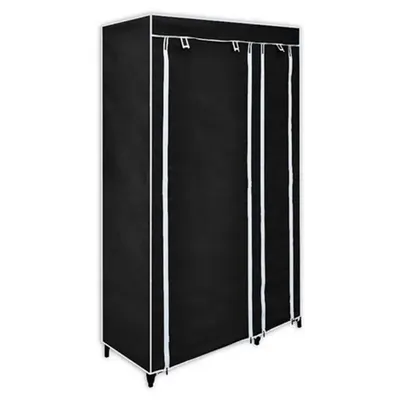 vidaXL Dulap de haine pliabil, negru, 110 x 45 x 175 cm