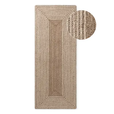 Covor tip traversă în culoare naturală deschisă/în culoare naturală închisă reversibil/țesut manual din iută 80x300 cm Juno – Hanse Home