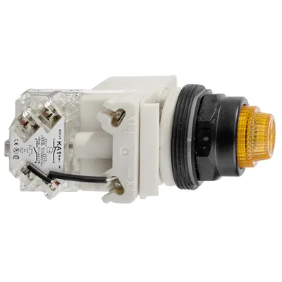 Buton Luminos Ø 30 Chihlimbar - Aparent, Cu Revenire - 120 V - 1 Nd