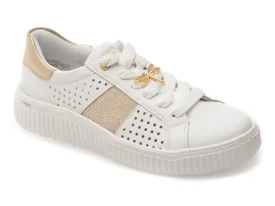 Pantofi sport REMONTE albi, D3E04, din piele naturala
