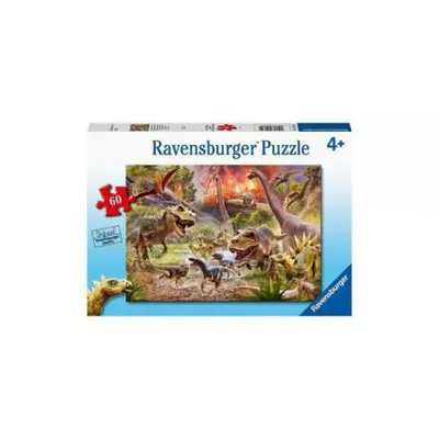 Puzzle Atacul Dinozaurilor, 60 Piese