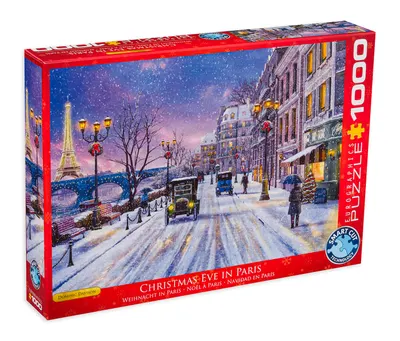Puzzle Eurographics din 1000 de piese - Seara de Craciun in Paris, Dominic Davison