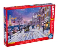 Puzzle Eurographics din 1000 de piese - Seara de Craciun in Paris, Dominic Davison